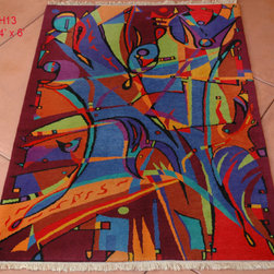 Custom hand knotted rug designs - Rugs