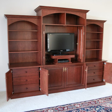Cherry Walnut Bedroom Wall Unit/Entertainment Centers