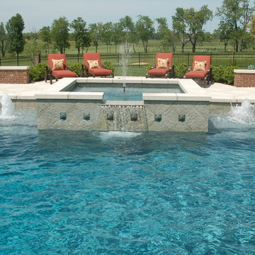 pool house and feature pool