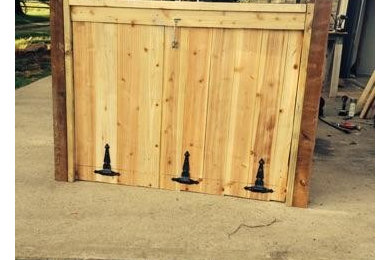 Wooden Fence and Matching Garbage Concealer