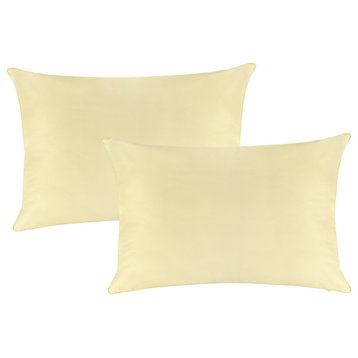 A1HC Nylon PU Coat Indoor/Outdoor Pillow Covers, Set of 2, Pale Leaf, 12"x20"