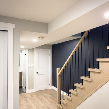 Basement Remodel - Project Bellhaven - Solid Wood Stair Case