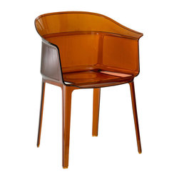 Kartell - Kartell Papyrus Chair, Transparent Rust, Set of 2 - Dining Chairs