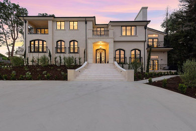 Example of a large classic exterior home design in Orange County