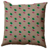 Radishes Pattern Decorative Throw Pillow, Doe, 16"x16"