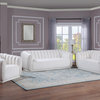 Dixie Velvet Upholstered Sofa, Cream