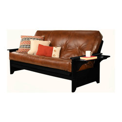 Peramore Futon Frame Black | Oregon Trail Saddle Mattress - Futon Mattresses