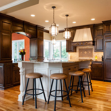 Stained Hickory Hardwood Floors