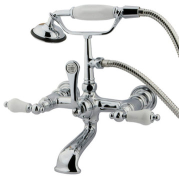 Kingston Brass CC554T Vintage Wall Mounted Clawfoot Tub Filler - Polished