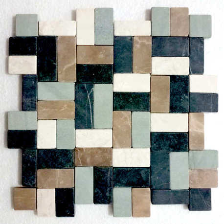 12x12 Mixed 5-Color New Antique Mosaic - Perfect for Backsplashes & Accents