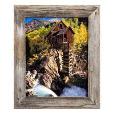 Barn Wood Picture Frame, Homestead 1.5" Rustic Reclaimed Wood Frame, 5x7