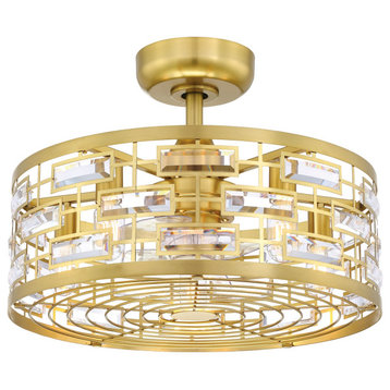 Fanimation Klout 22" 5-Light Ceiling Fan FP3070BS, Brushed Satin Brass