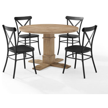 Joanna 5Pc Round Dining Set WithCamille Chairs