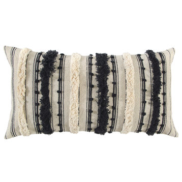 T17596 Pillow - Natural, Black