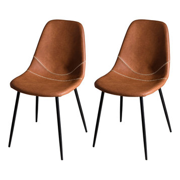 John Dining Chairs, Brown, Set of 2