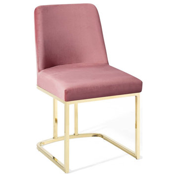 Amplify Sled Base Performance Velvet Dining Side Chair by Modway