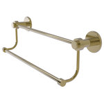 Allied Brass - Mercury 18" Double Towel Bar, Polished Brass - Add a stylish touch to your bathroom decor with this finely crafted double towel bar.  This elegant bathroom accessory is created from the finest solid brass materials.  High quality lifetime designer finishes are hand polished to perfection.