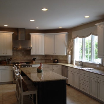 Brier Creek Kitchen, painted Sherwin Williams Nuance, island espresso