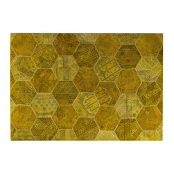 Mat Vintage - Mat Vintage Honeycomb Gold Rug - Rugs