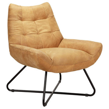 Vintage Tan Leather Lounge Chair, Graduate Collection, Belen Kox