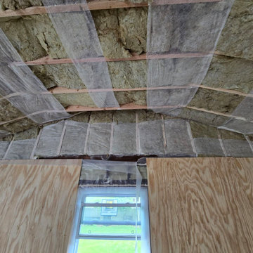 Rockwool Removal & Reinstallation, Spray Foam on Gable Walls