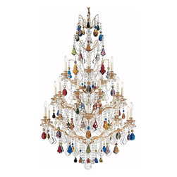 Schonbek 5782-47BD Bordeaux 25 Light Large Foyer Chandelier in Antique Pewter wi - Chandeliers