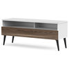SONOROUS VL-1200 Modern Wood TV Stand With Wood Legs for TVs up to 65", White Ca