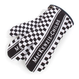 MacKenzie-Childs Oven Mitts - Black & White | MacKenzie-Childs - Oven Mitts And Pot Holders