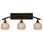 Toltec Lighting - Toltec Lighting 173-BC-405 Bow - Three Light Bath Bar - Shade Included.IS THIS A CHAIN HUNG FIXTURE?: NoWarranty: 1 YearAssembly Required: YesBackplate Length: 16.00* Number of Bulbs: 3*Wattage: 100W* BulbType: Medium* Bulb Included: No