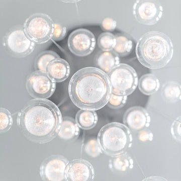 Kadur Custom Blown Glass Entry Chandelier | Modern Custom Light