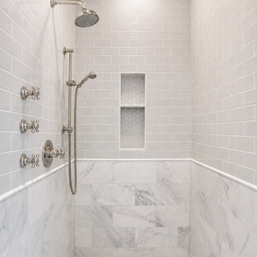 Luxury Marble Walk-In Shower | Lake Sammamish Remodel