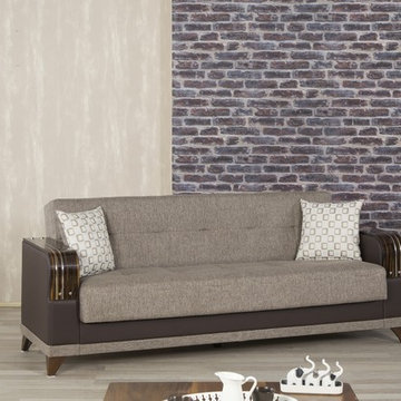 Almira Sofa Bed | Comet Brown Fabric