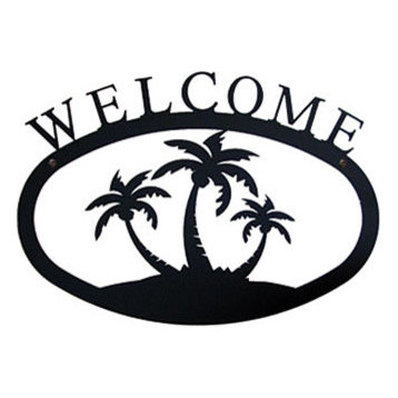 Palm Trees Welcome Sign, 17.5"