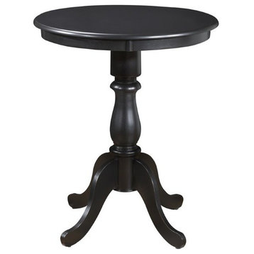 Carolina Classics Portland 30" Round Pedestal Bar Table in Black
