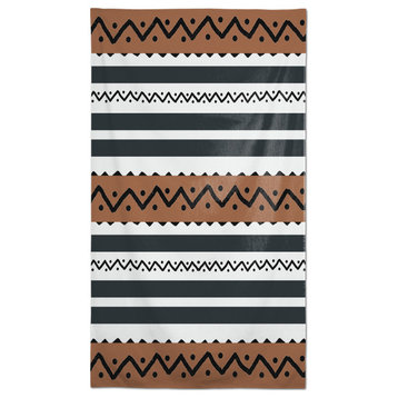 Brown Black Tribal 58x102 Tablecloth