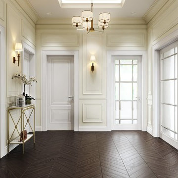Classic House Design 3D Renderings. Kitchen /Hall Interiors