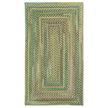 Capel Sherwood Forest Pine Wood 0980_225 Braided Rugs - 3' X 5' Concentric Recta