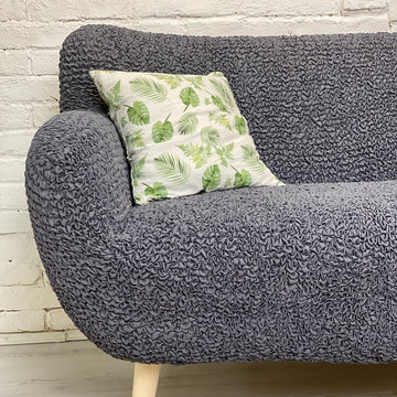 Grey 2 Seater Loveseat Slipcover | Microfibra Collection
