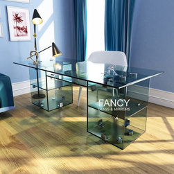 QUBE GLASS WORK DESK - Furniture