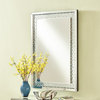 Sparkle 35.5" Contemporary Crystal Rectangle Mirror, Clear