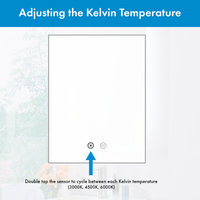 Luminous Dimmable LED Mirror with Defogger, 30"x36"x1.75"