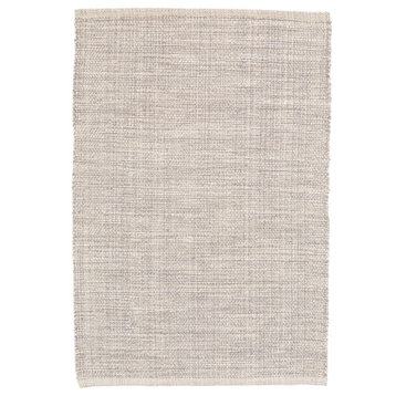 Marled Grey Woven Cotton Rug, 8'x10'