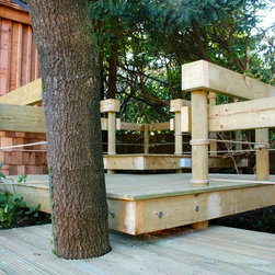 Treehouse with turrets, mezzanines and outside decks - Garden Playhouses