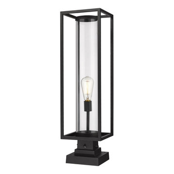 Z-Lite 584PHBS-SQPM-BK Dunbroch - 28.75 Inch 1 Light Outdoor Square Pier Mount