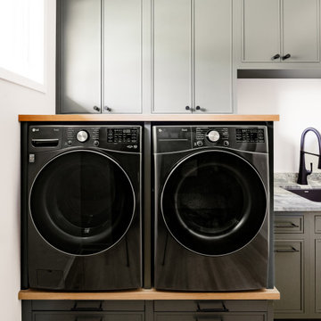 Thoughtfully Designed Mudroom/Laundry Room with Personality