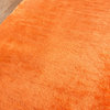 Luster Shag Rug, Tangerine, 5'x7'