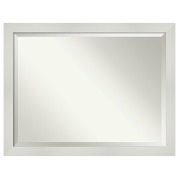 Mosaic White Beveled Wall Mirror - 44.5 x 34.5 in.