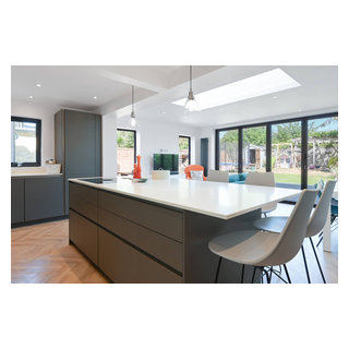 Modern Handleless Grey Kitchen St Albans - Modern - Kitchen ...