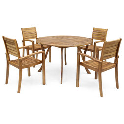Transitional Outdoor Dining Sets by GDFStudio