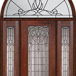 Prehung Side lights-Transom Door 80 Fiberglass Palacio Full Lite - Front Doors
